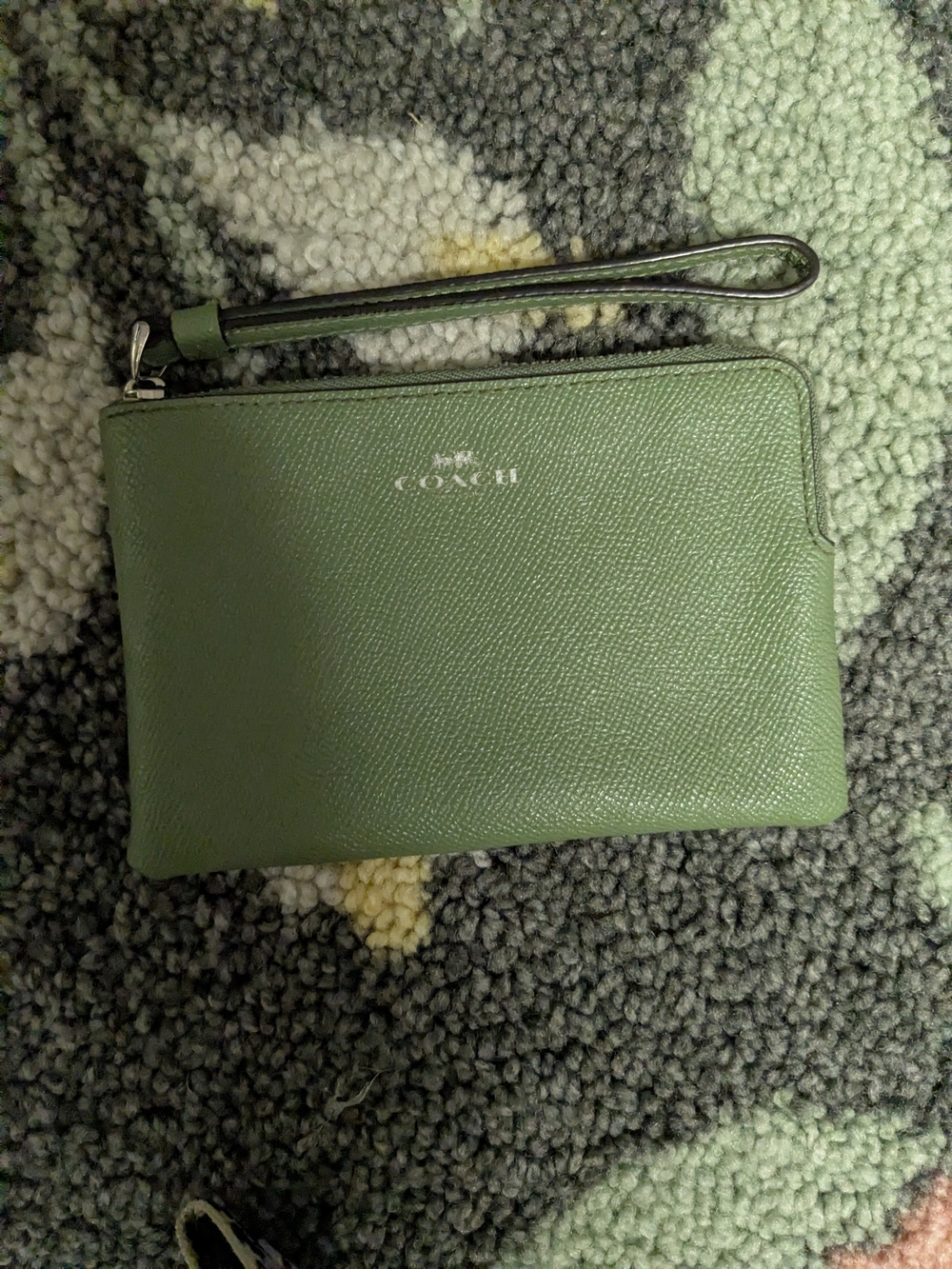 Coach Green Leather Wristlet